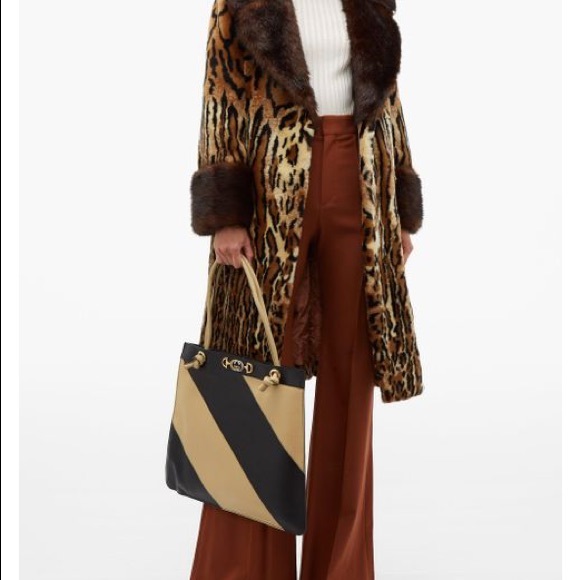 Gucci Zumi Striped leather tote bag - Picture 2 of 8